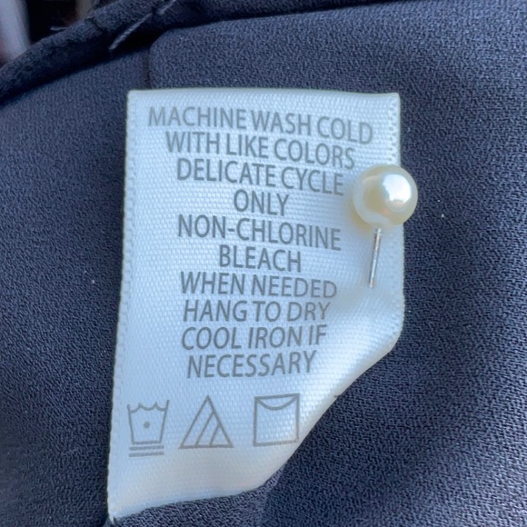 Max studio dress black with white and pink boho with ruffled sleeves semi sheer - Picture 7 of 9